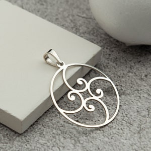 Fibonacci Necklace, Spiral Fibonacci Math Necklace, Mathematics Jewelry, Geometry Necklace, Science Pendant, 925 Silver, Graduation Gift