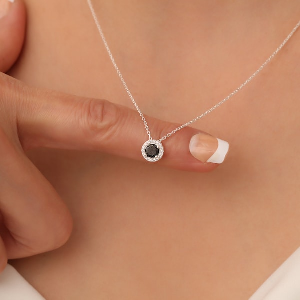 Black Onyx Dainty Necklace Onyx Bezel Diamond Choker Necklace Black Onyx Pendant Trend Layering Choker Necklace Christmast Gift