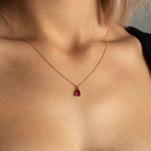 Fake Ruby Necklace Etsy Canada