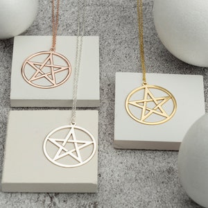 Pentagram Necklace Witch Necklace Pentagram Wiccan Jewelry 925 Sterling Silver Wiccan Jewelry Gift For Her Him 12-26 inch Options