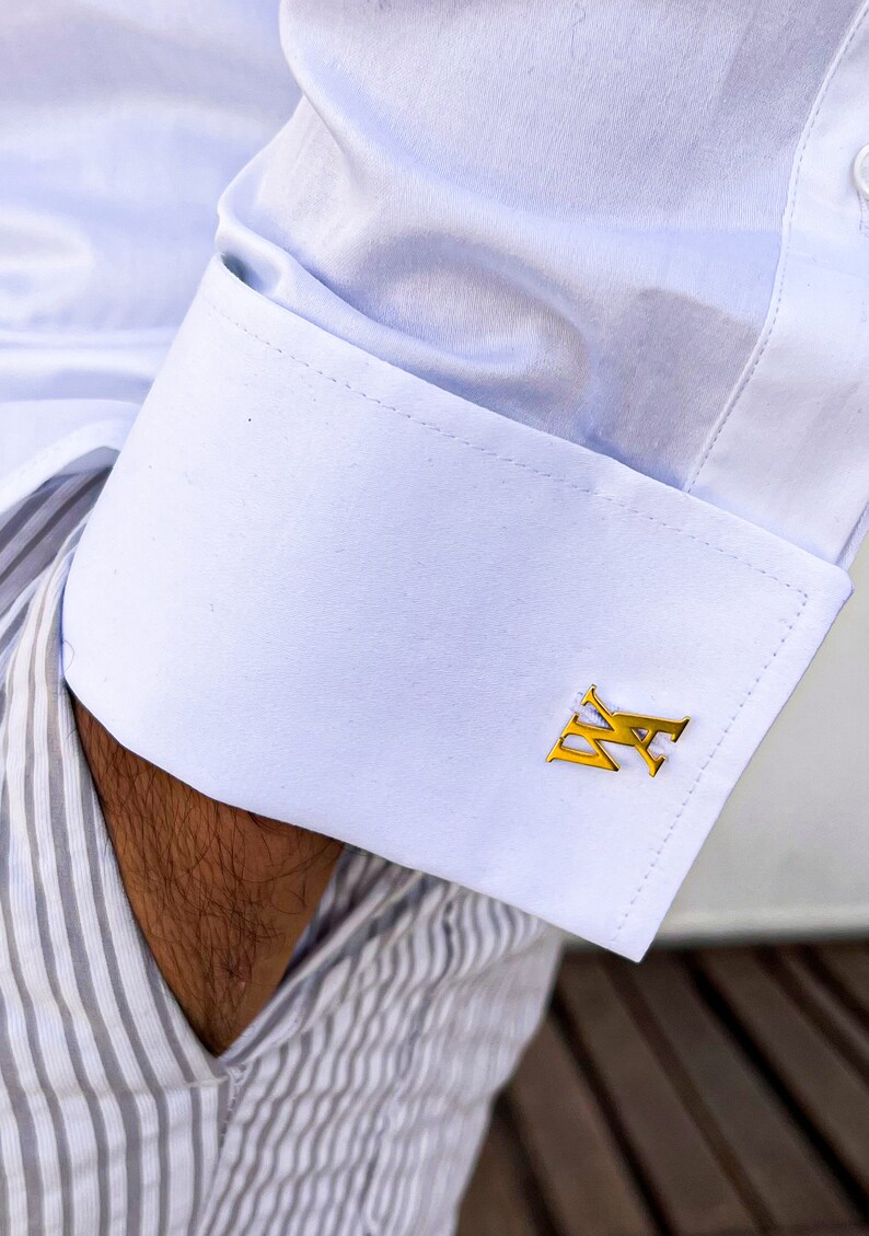 Personalized Cufflinks Sterling Silver Initials Cufflink Etsy