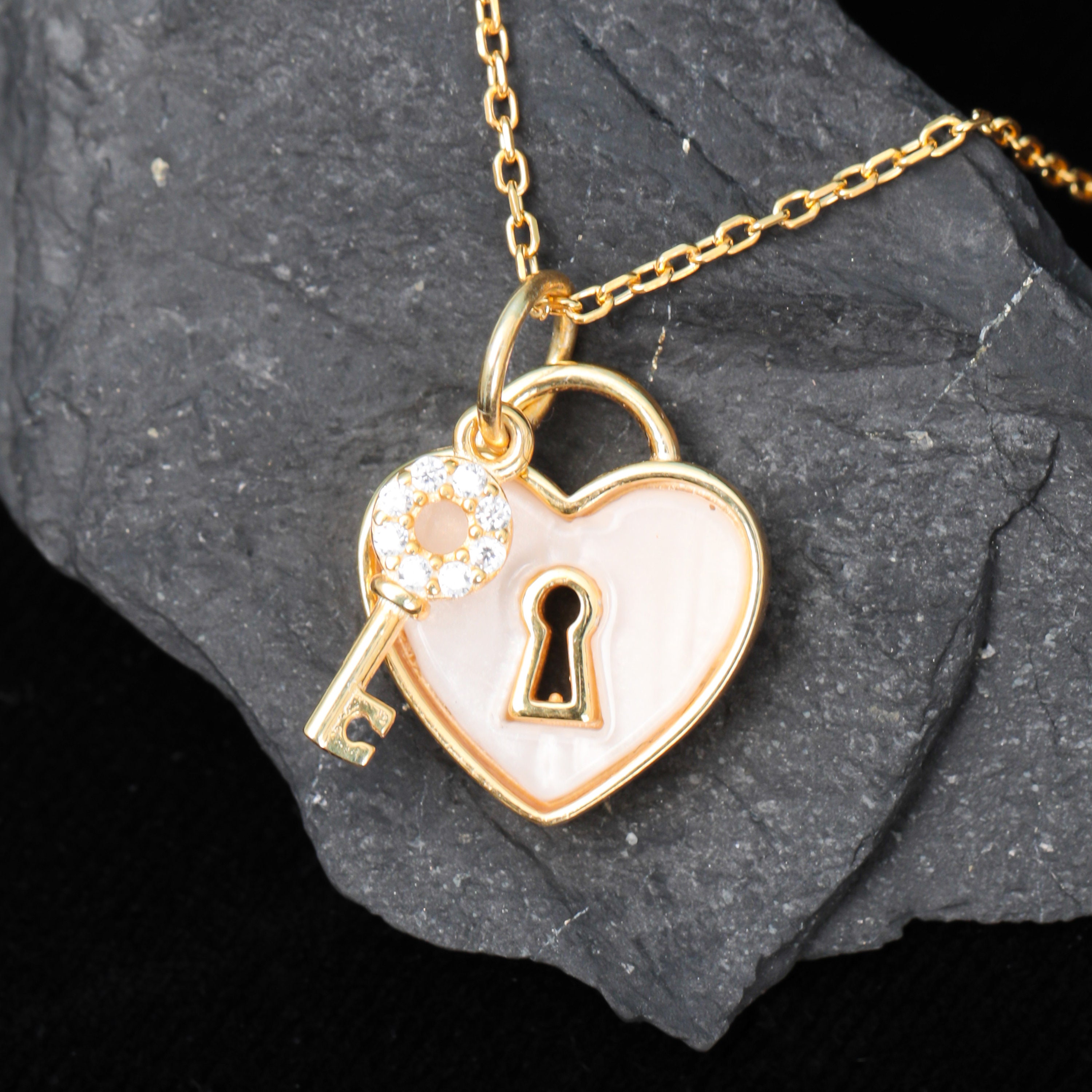 Heart Lock and Key Bracelet by Morse and Dainty