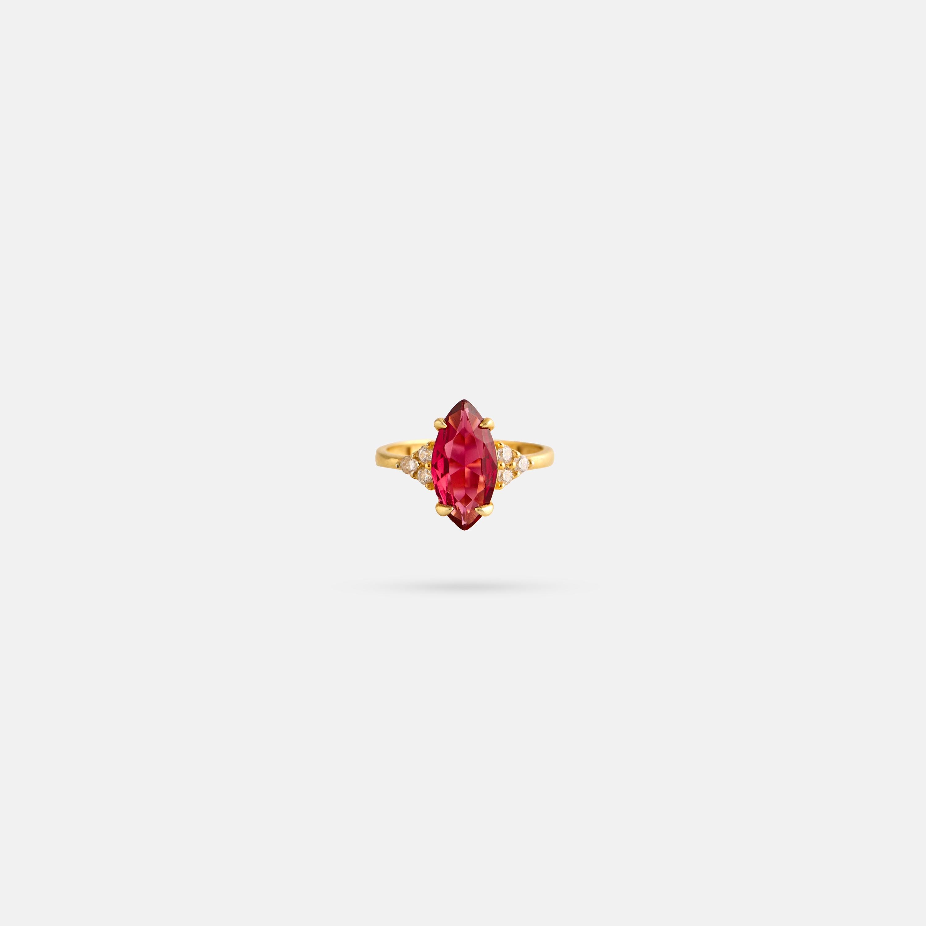 Gold Ruby Engagement Ring Statement Marquise Cut Ruby Jewelry July Birthstone Ring Gift For Her Silver Red Ruby Ring Anniversary Gift