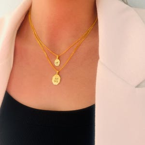 Personalised Tag Necklace Mini Dog Tag Necklace Your Own Handwriting Dainty Name Necklace Initial Necklace Monogram Necklace Gift For Her