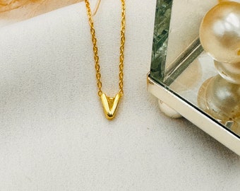 Custom Bubble Initial Necklace Bubble Letter Necklace Gold Cute Initial Necklace Letter Gift Necklace Gold Bubble Name Necklace Gift For Her