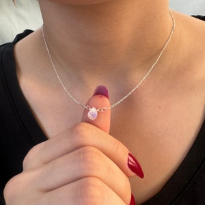 Dainty Moonstone Choker Necklace Dainty Natural Stone Necklace Layered Moonstone Pendant 4 Different Chain Options Gift for Her
