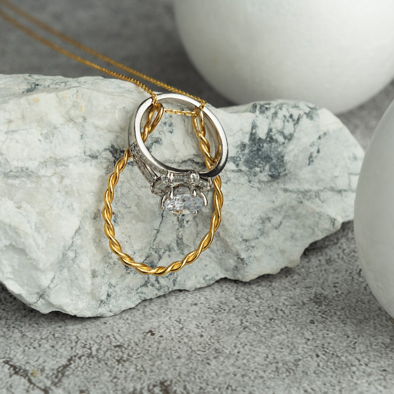 Ring Holder Necklace Mens Ring Holder Necklace Twisted Wire Etsy