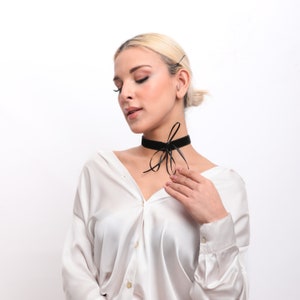 Black Velvet Choker Gothic Choker Additional Pearl Black Velvet Choker 20 mm Thick Choker Black Choker Women Gift For Her Pearl Choker