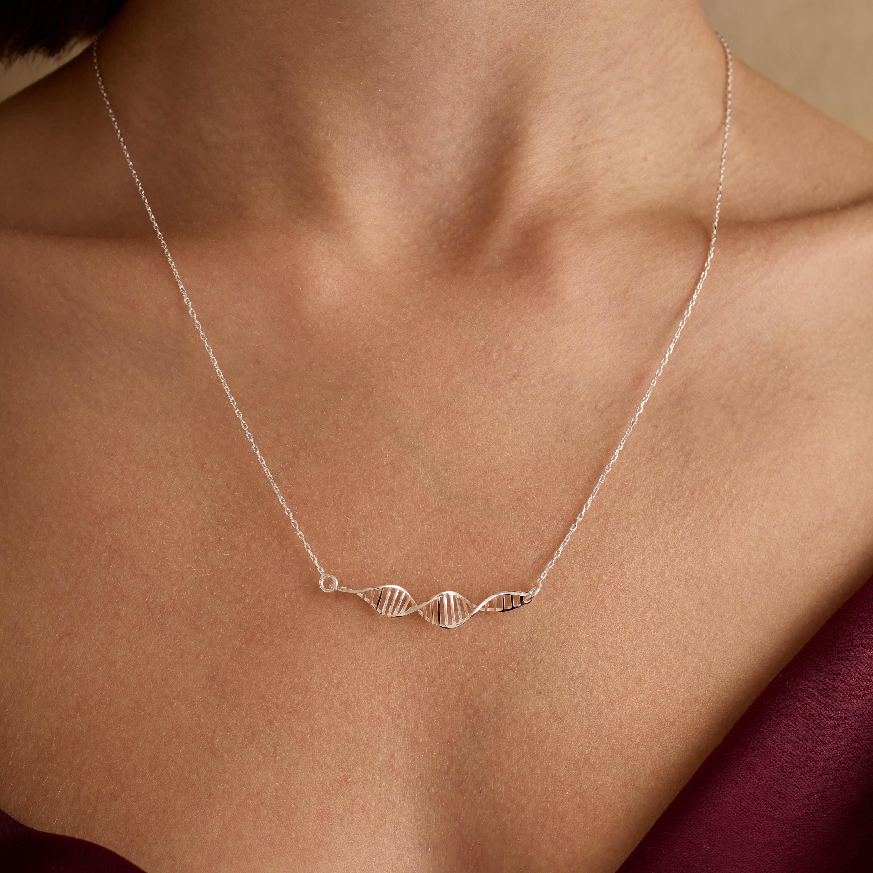 Silver Dna Necklace - Etsy