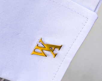 Personliga manschettknappar i sterlingsilver med initialer, present till marskalk