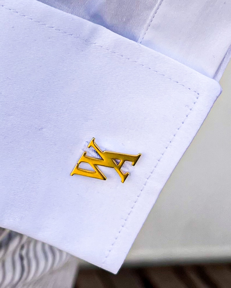 Personalized Cufflinks Sterling Silver Initials Cufflink Etsy