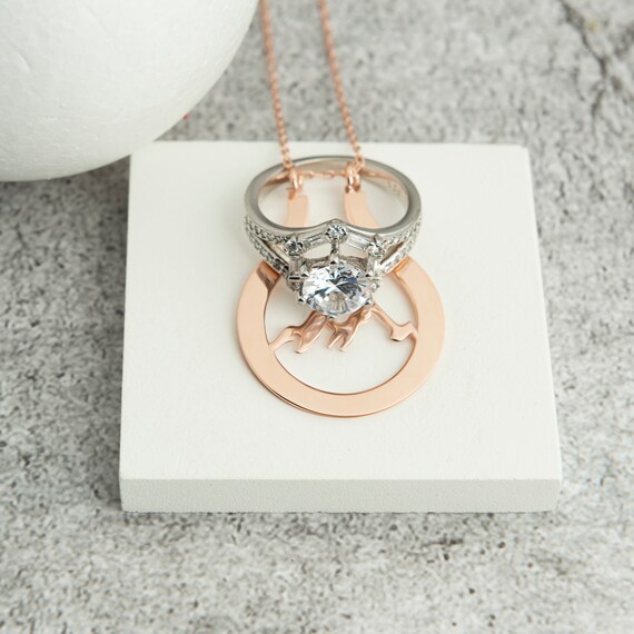 Mountain Ring Holder Necklace Horseshoes Mountain Necklace - Etsy