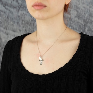 Silver Personalized Mushroom Necklace Men Women Mushroom Necklace with Disc Initial Necklace Best friend Gift Forrest Lovers Gift