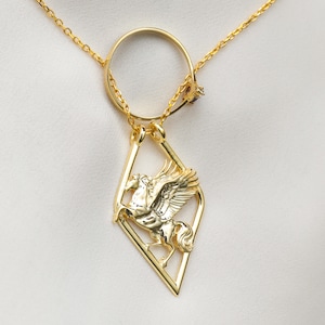 Pegasus Geometric  Necklace, Cowgirls Necklac, Geometric Winged Horse Necklace, Women Pegasus Geometric Necklace