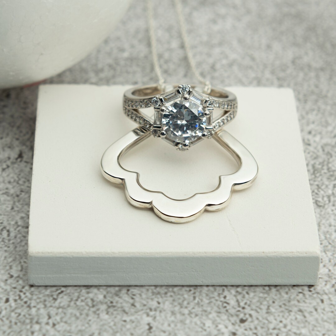 Dainty Ring Holder Necklace Wedding Ring Holder Necklace Etsy
