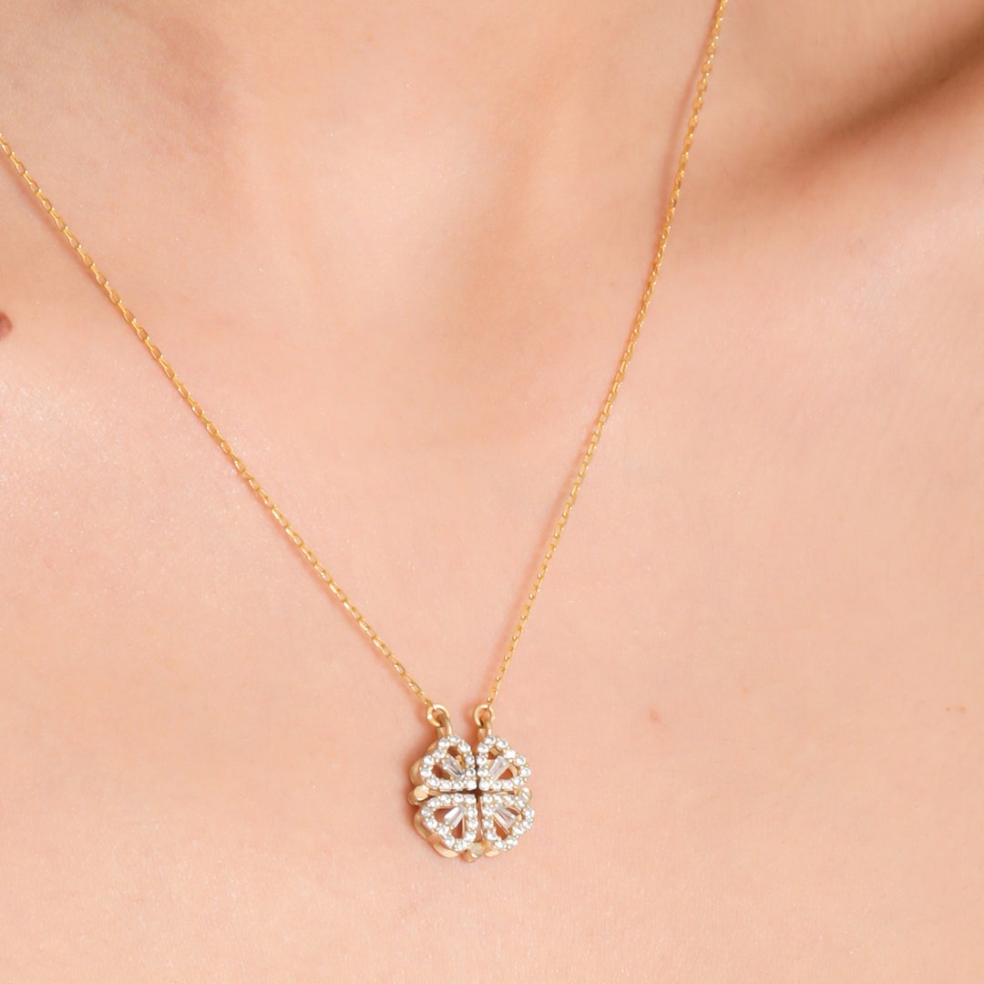 Ketting klavertje vier zilver - Bijou Daisy