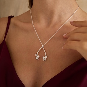 Zierliche Ring Halter Halskette Dicke Kette Option Ring Halter Blume Wishbone Ringhalter Anhänger Männer Frauen Ring Halter Halskette Für 3-12 Größe