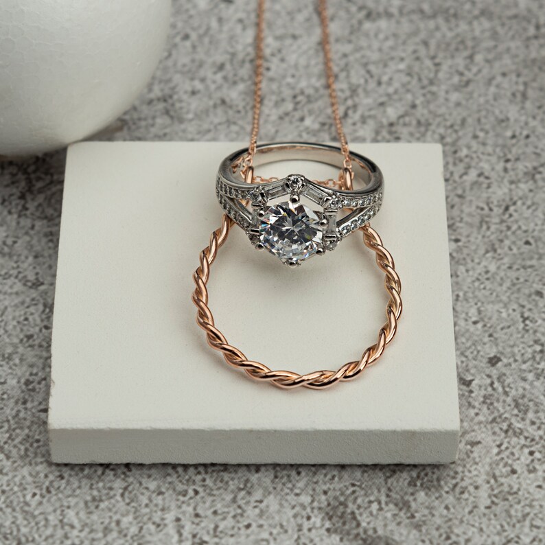 Ring Holder Necklace Mens Ring Holder Necklace Twisted Wire Etsy