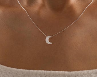 Sterlingzilveren maansikkel opaalketting - witte of blauwe opaal