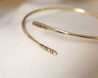 Manchette réglable personnalisé couple bracelet homme cadeau bracelet en argent sterling bijoux personnalisés anniversaire demoiselle d'honneur pour elle