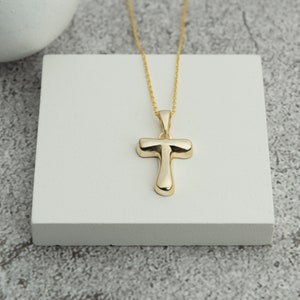 Puffy Initial Necklace: Sterling Silver Personalized Letter Pendant