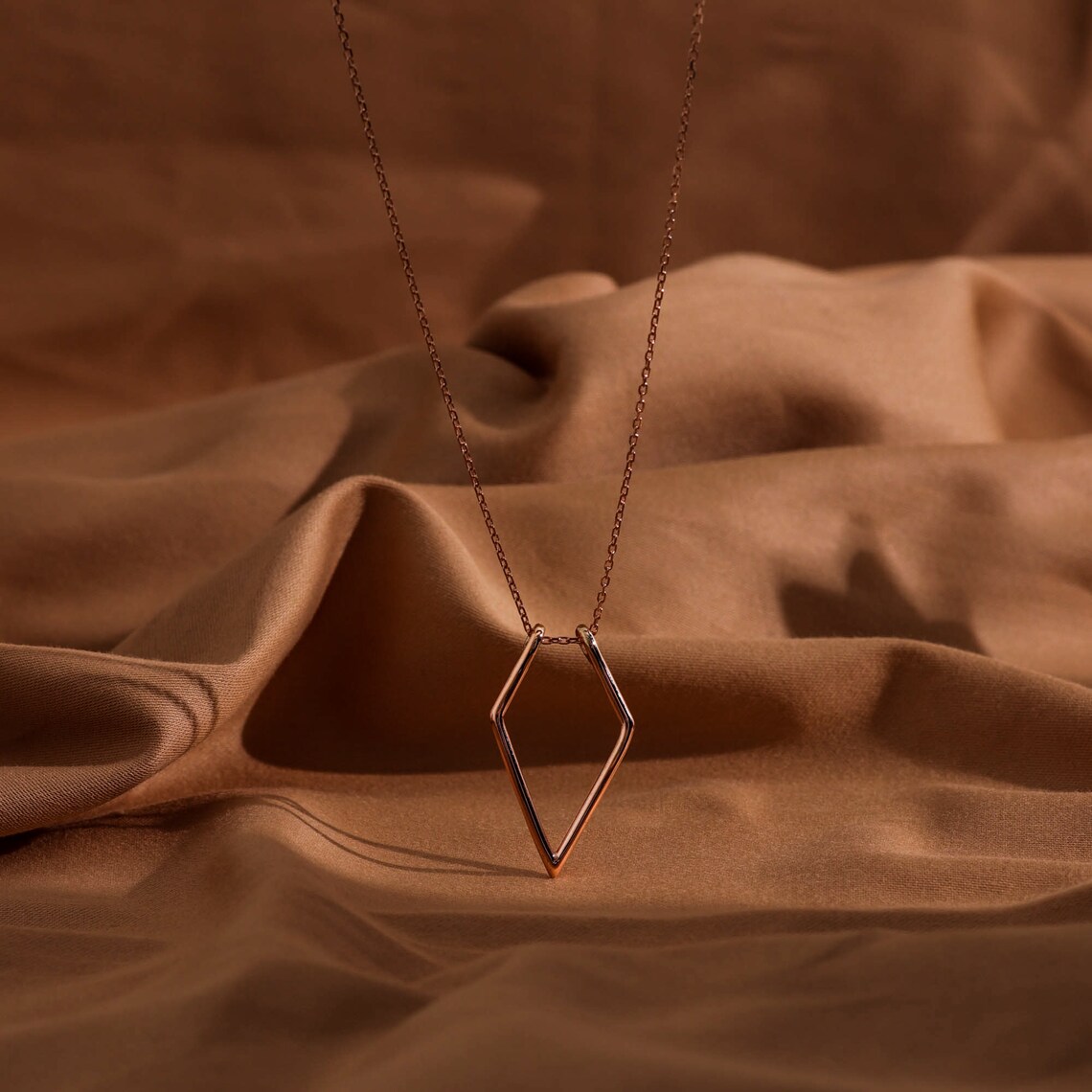 Geometric Ring Holder Necklace 14k Gold Ring Holder Necklace Etsy