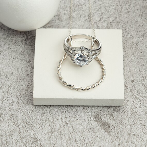 Ring Holder Necklace Mens Ring Holder Necklace Twisted Wire Etsy