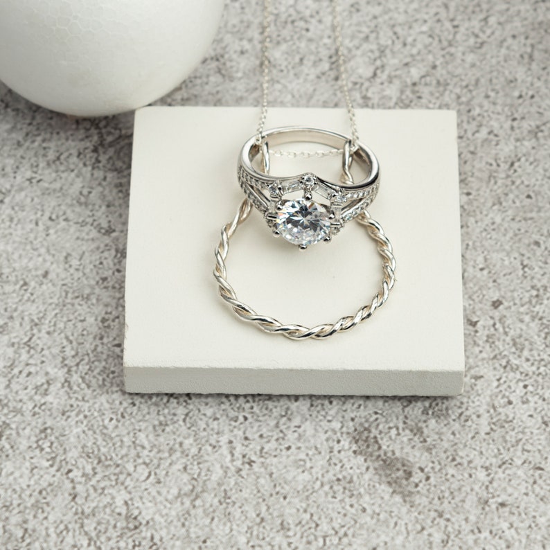 Ring Holder Necklace Mens Ring Holder Necklace Twisted Wire Etsy