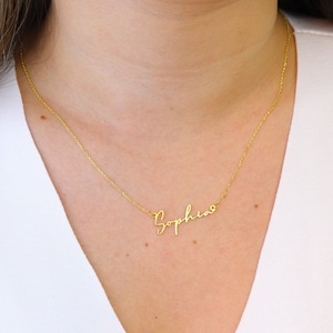 Personalized Signature Style Name Necklace Custom Name Necklace for Her Signature Name Necklace Gift for Her, Name Jewelry Christmas Gift