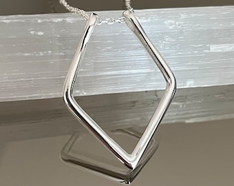 Geometrische ringhouder ketting Dikke kettingopties Ringmaat voor 3-11 Chirurg Cadeau Kerstcadeau Verlovingsring Keeper Trouwringhouder