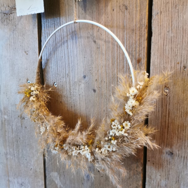 Flower ring | Ø 20 cm | Floral Hoop | Dried flower ring | Door wreath | Window decoration | Flower wreath | Dried flower wreath