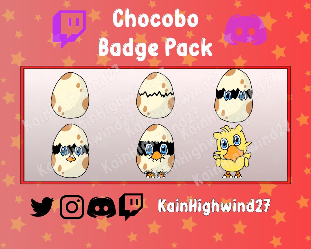Chocobo Twitch Badges for Subscribers and Bits - Etsy