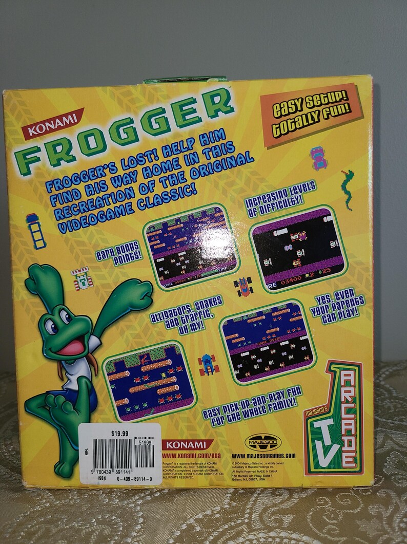 Frogger Plug and Play TV Mini Arcade Video Game Controller Konami - Joy ...