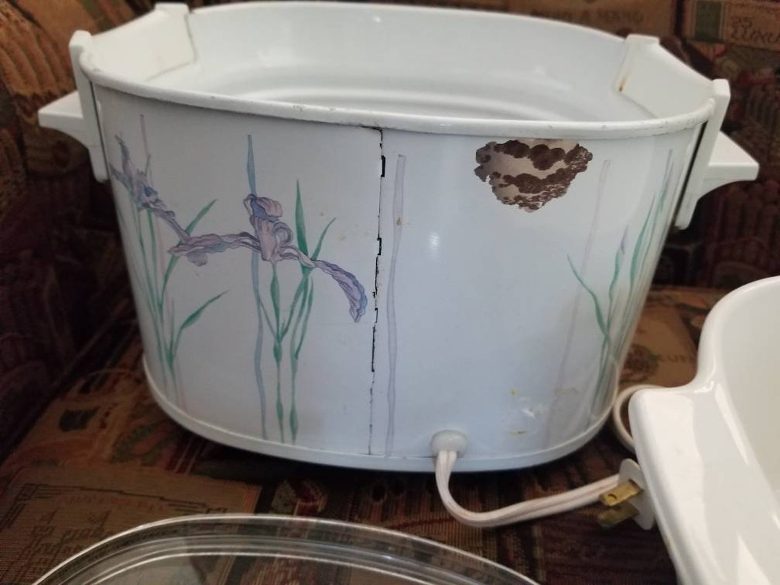 Rival Corning Ware Shadow Iris Crock Pot 3 qt Casserole Dish Etsy
