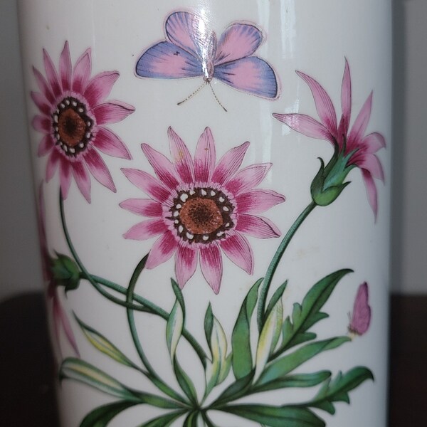 Portmeirion Botanic Garden 7” Canister & Lid Treasure Flower Gazania Ringens