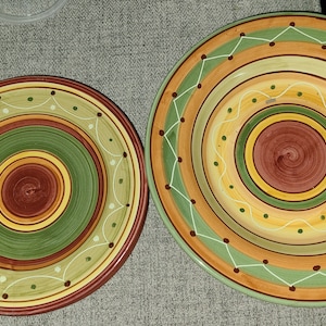 Lot Of 6 Pier 1 One Imports Etrusco (3) Salad Plates + (3) Soup Pasta Bowls