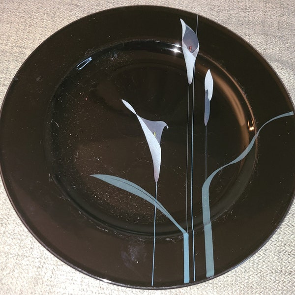 Set of 3 Mikasa Galleria Opus Black FK701 Dinner Plates 11”