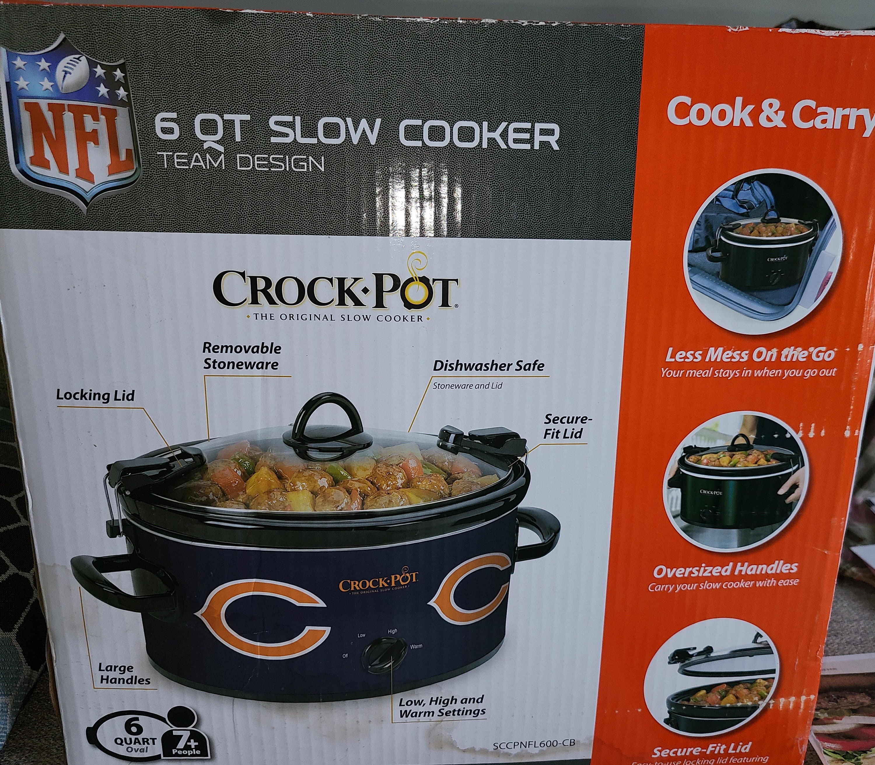 Crock-pot Slow Cooker NFL Chicago Bears Team 6-qt SCCPNFL600-CB 