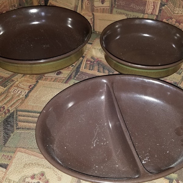 Franciscan Madeira Pottery 3 Serving Bowls PLUS 3 misc pieces