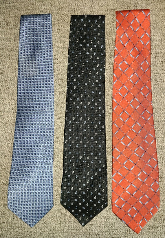 Lot of 3 Brooks Brothers Ties Pure Silk Makers Mer
