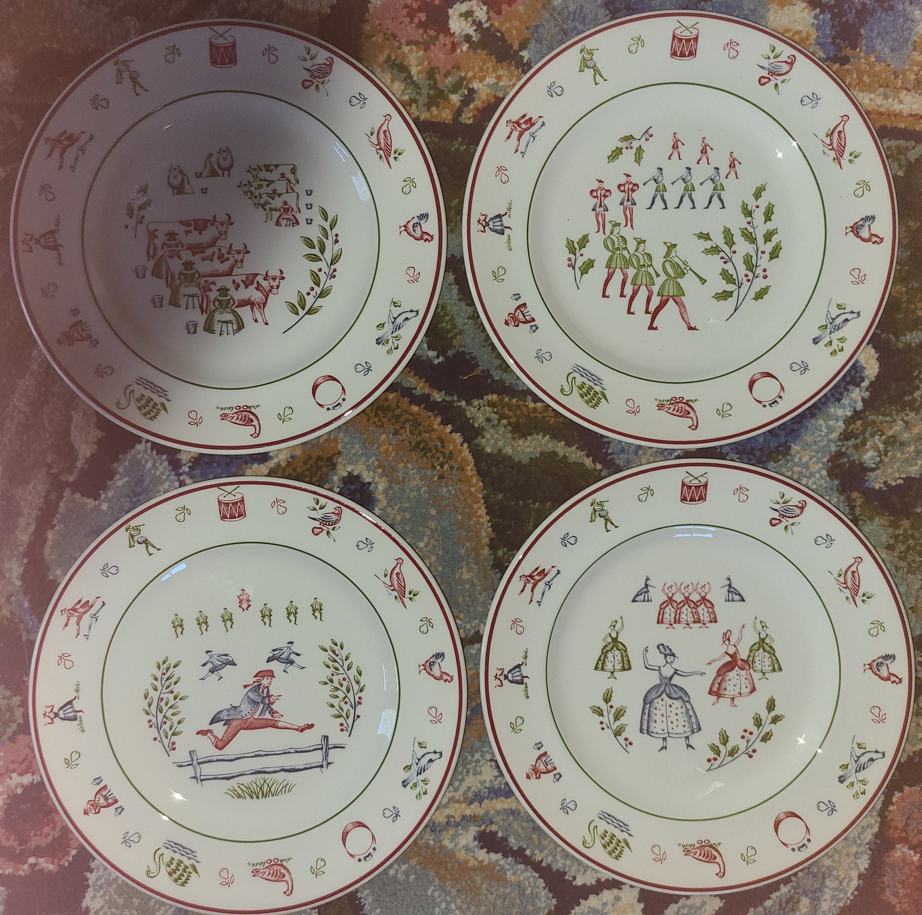 Holiday Dinnerware 12 Days Of Christmas Plates Crate And Barrel 12