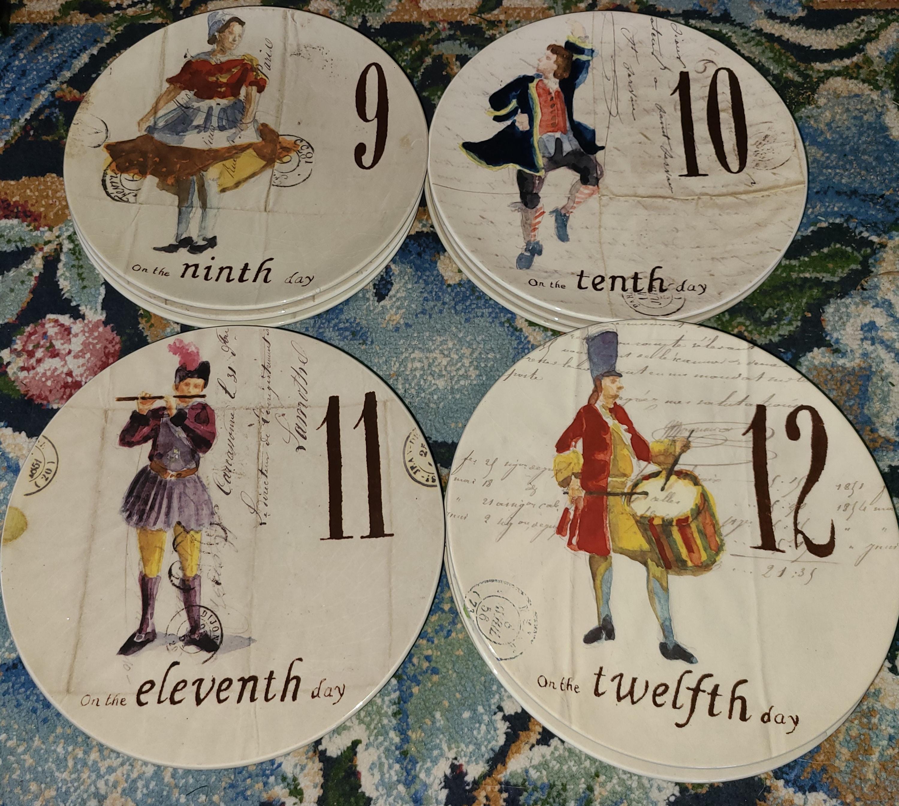 Williams Sonoma 12 Days Of Christmas Plates