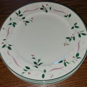 Set of 4 Christopher Stuart Holiday Splendor 10.5&quot; Dinner Plates