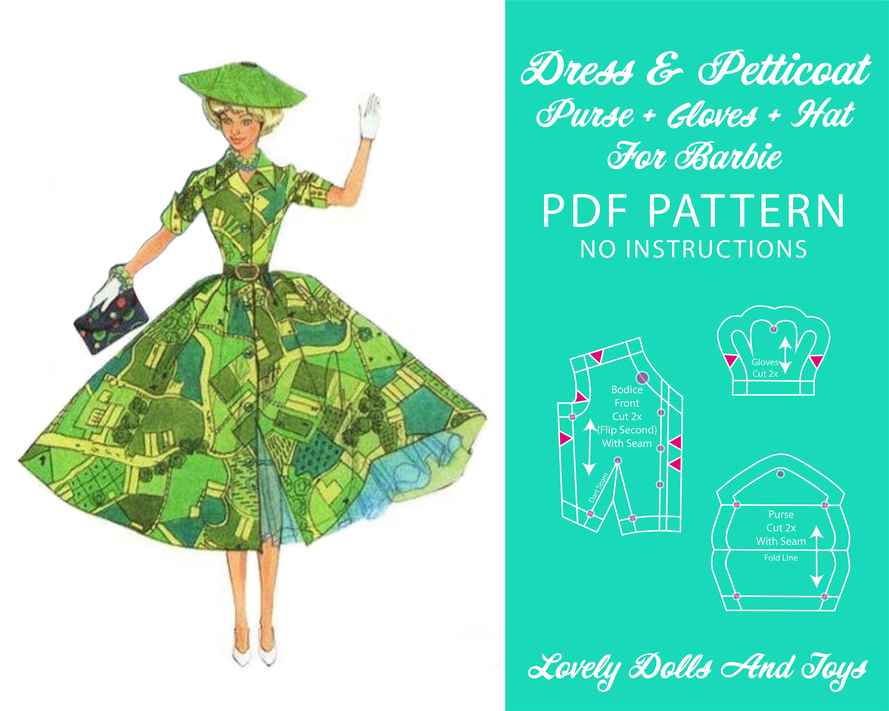 Buy Crochet Pattern Pdf-edwardian Fashion Doll Barbie Gown Crochet Vintage  Pattern-crochet Blueprint-doll Dress Pattern Vol 6 Online in India - Etsy