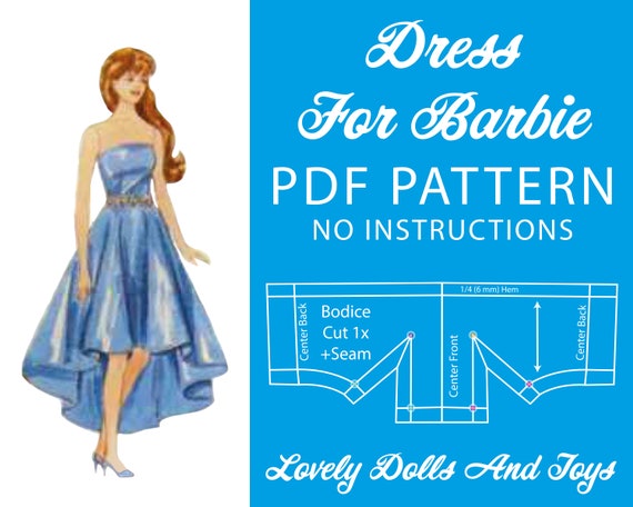 Vintage Simplicity 7210, Barbie Doll Clothing Pattern, UNCUT, Barbie  Wedding Dress, | Luckduck | Atlanta, GA