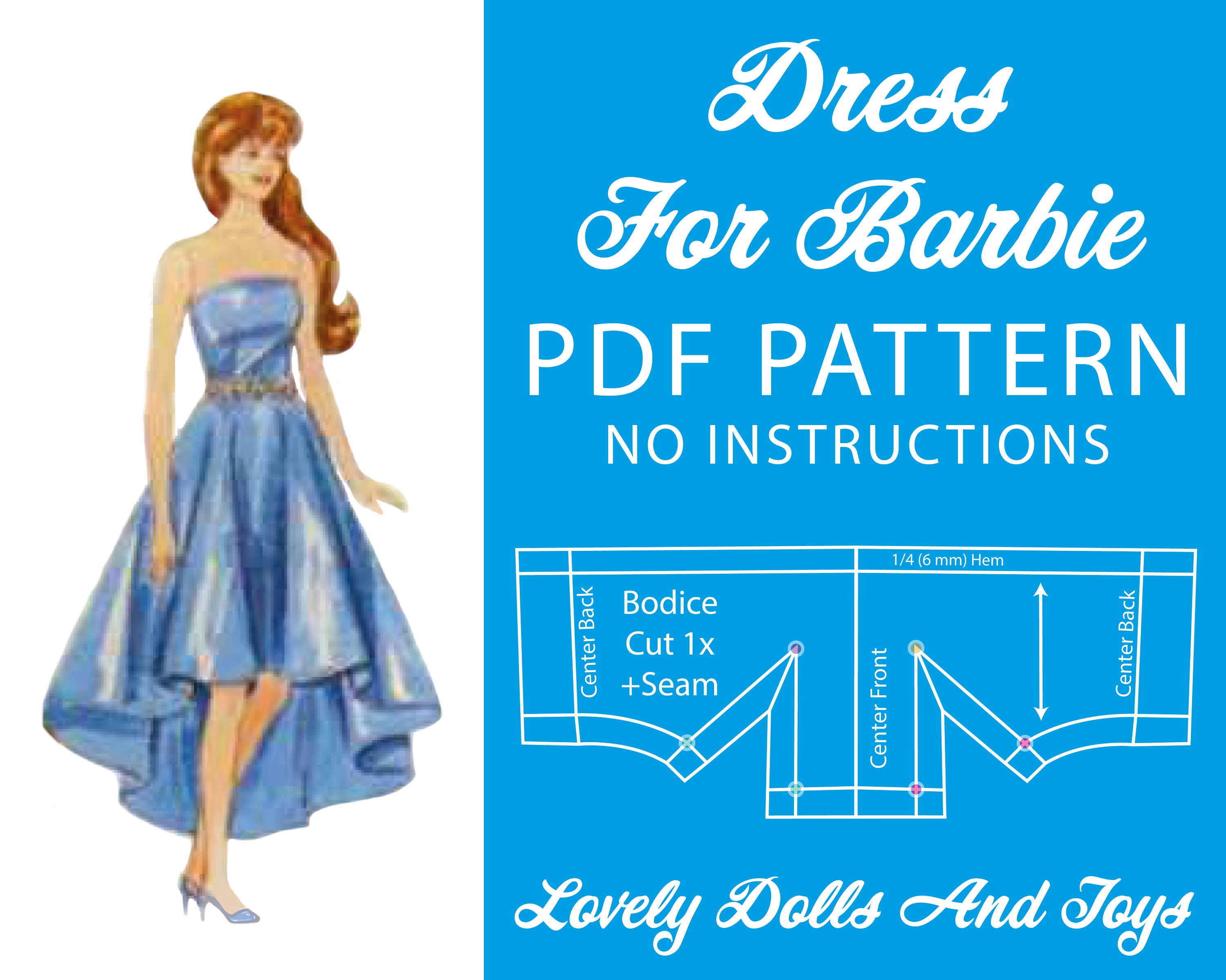 DIY Panel Gown for Barbie (Ball Gown) - YouTube