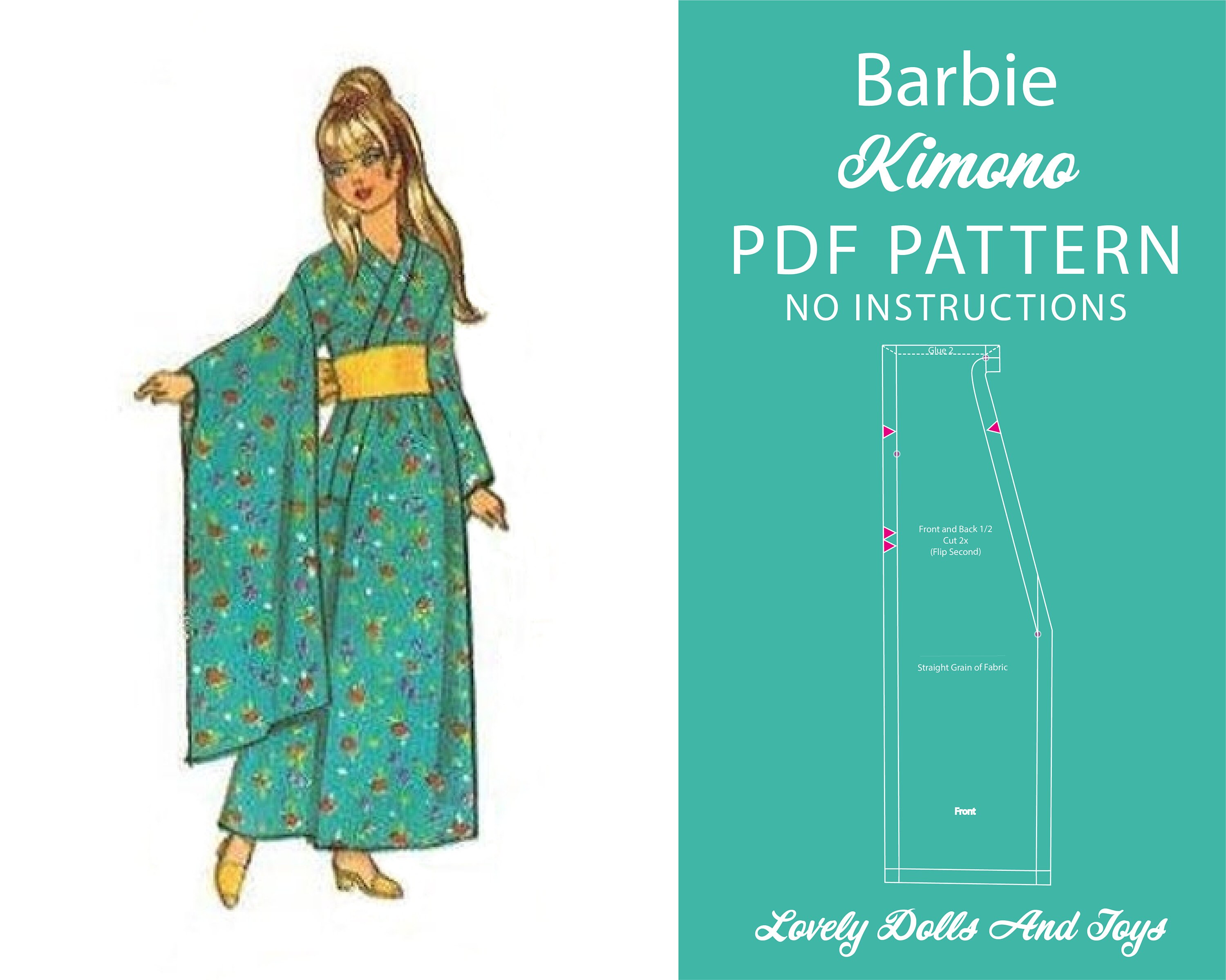 Barbie Kimono PDF Sewing Pattern | Etsy