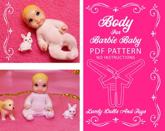 Body de bebé para Barbie Baby PDF Patrón de costura Descarga instantánea para Barbie Babby