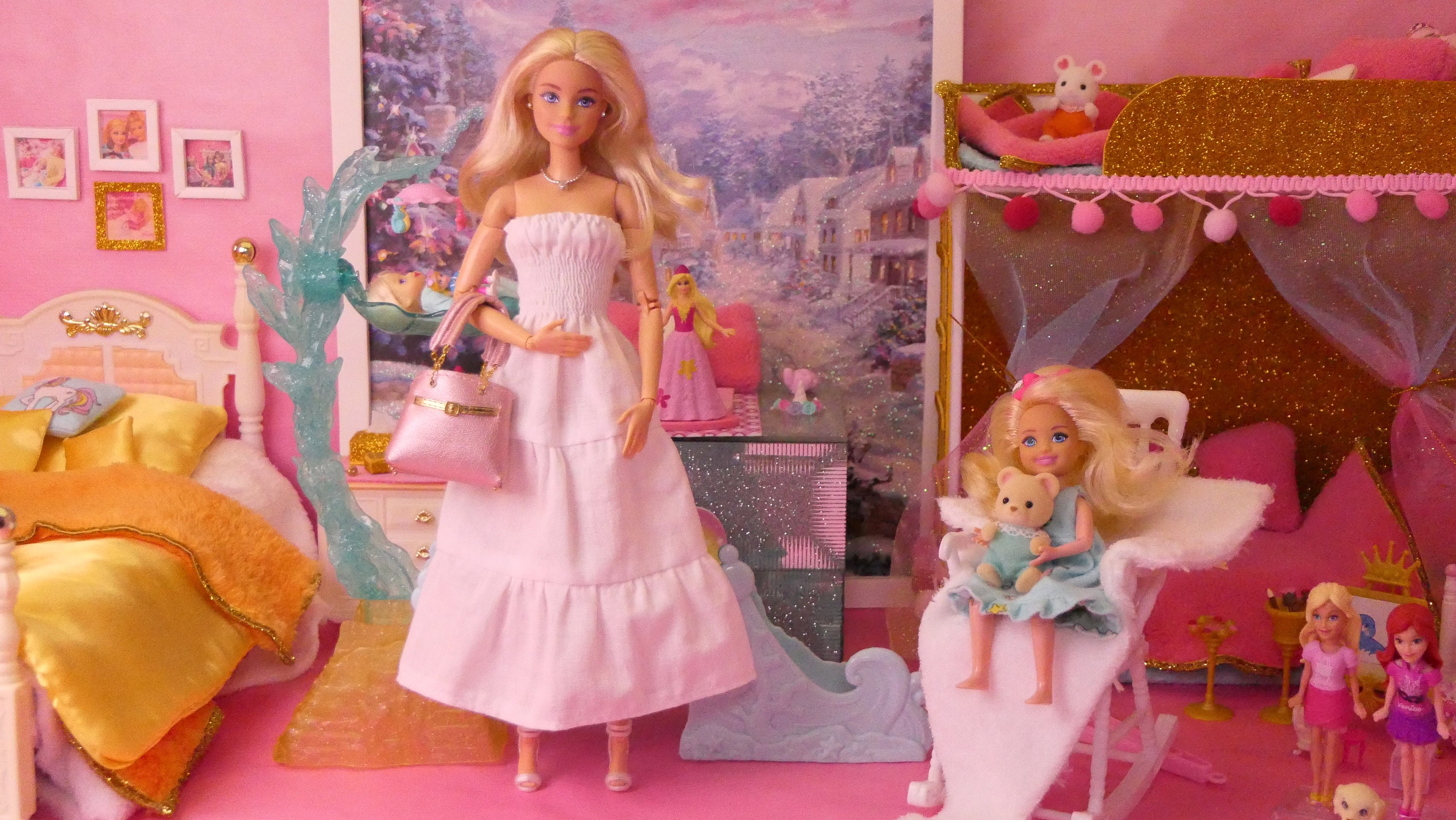 Poupée ,chic poupée barbie princesse mariée t 30cm - Un grand marché