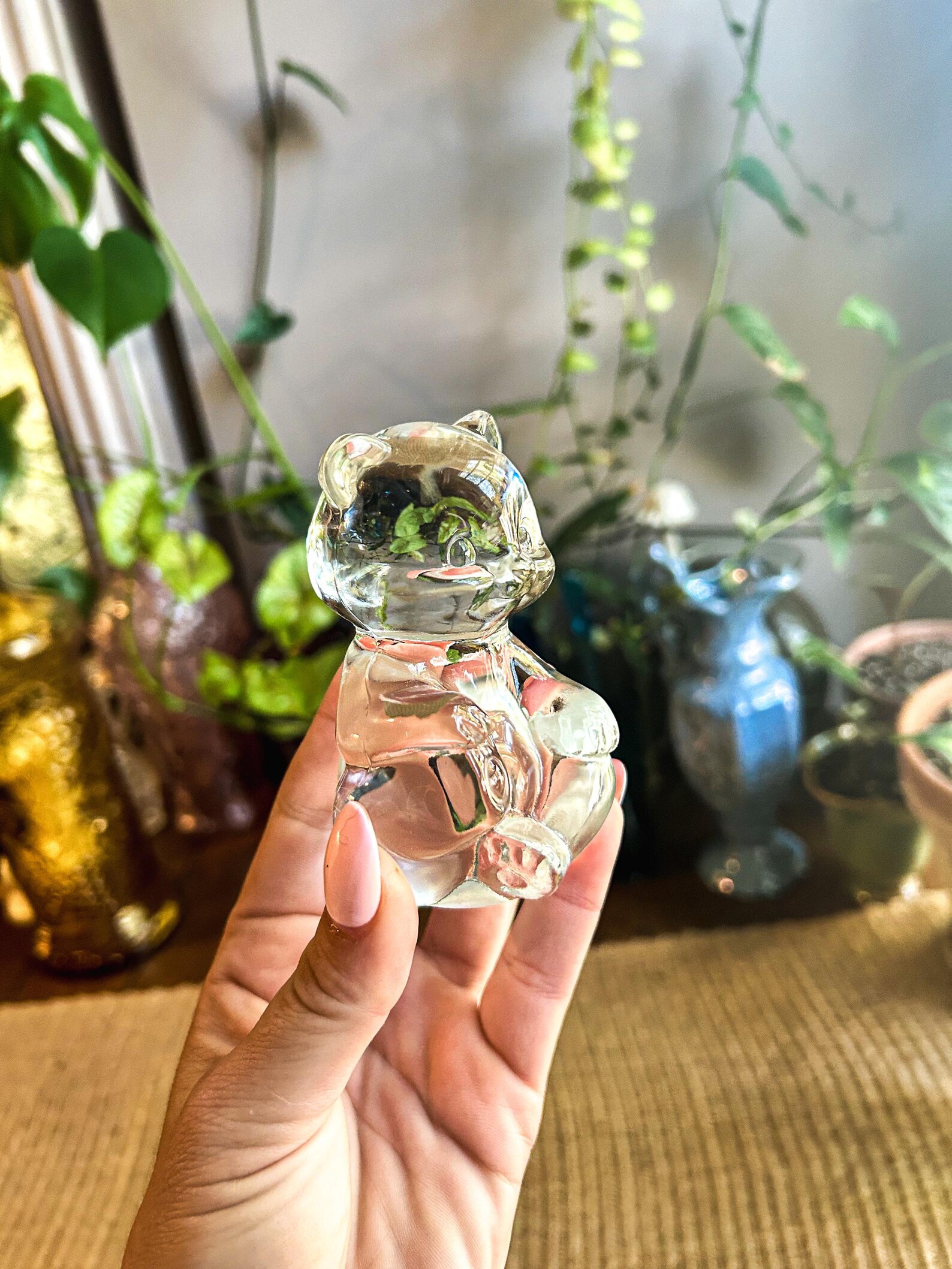 Vintage Fenton Glass Bear Paperweight Figurine Etsy